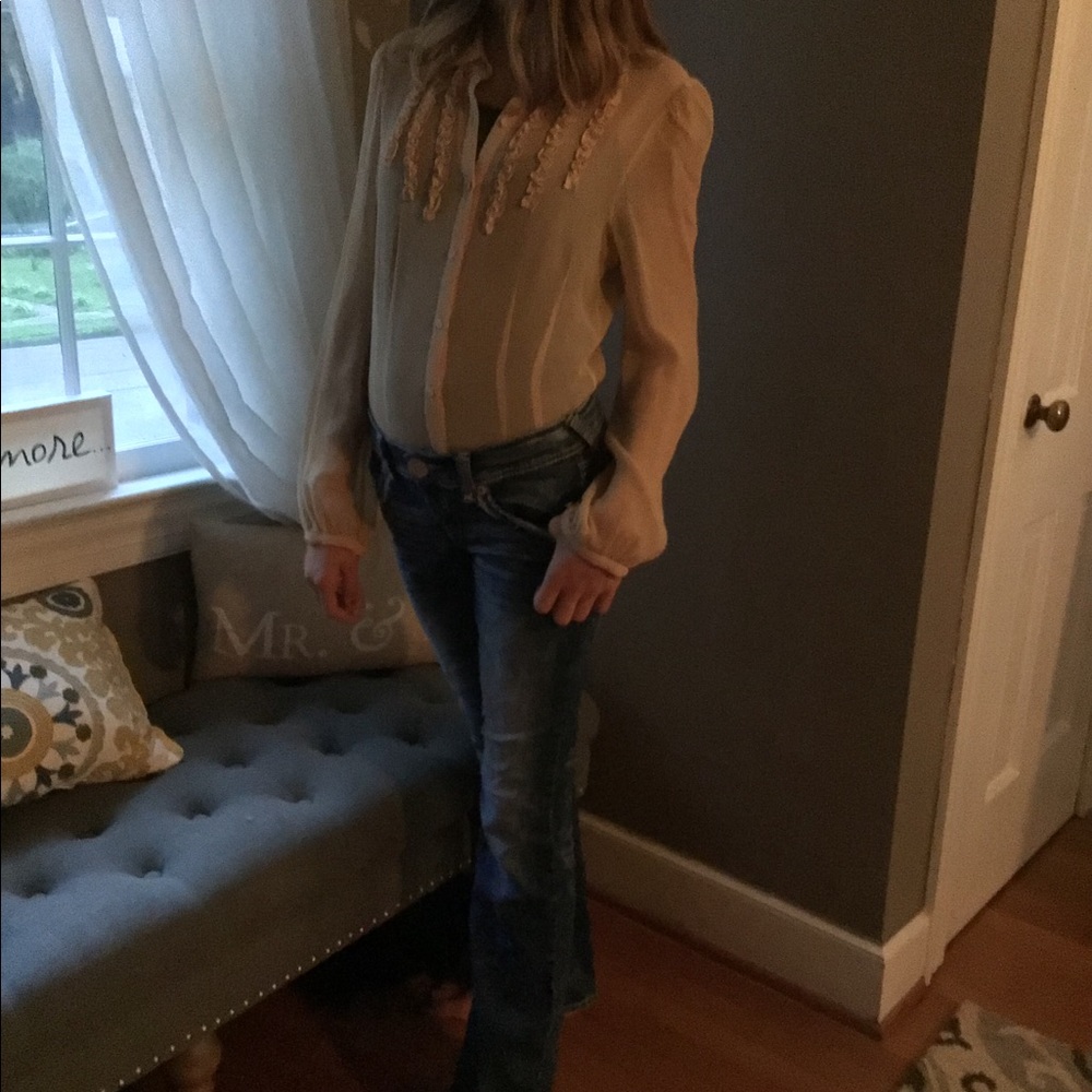 Vanilla sheer blouse